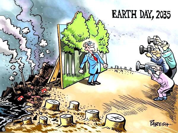 Earth Day: Fake images of trees hiding the reality of environmental destruction