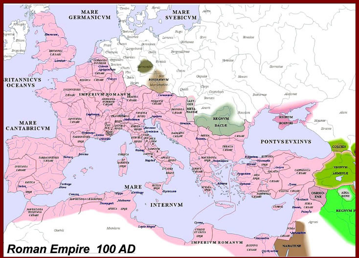 Rome map 100 ad