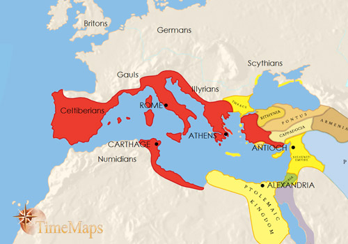 Rome map 100bc under republic